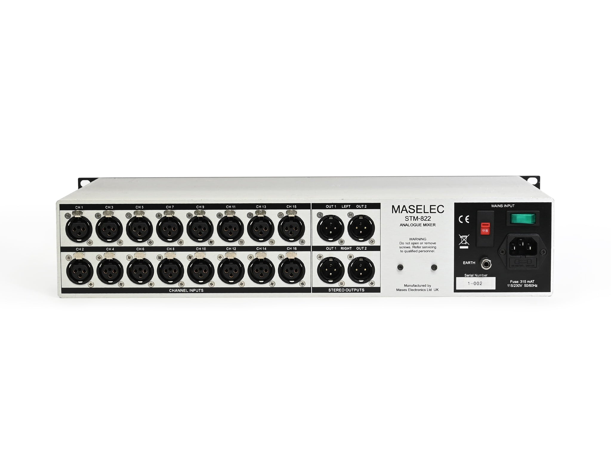 配信機器・PA機器・レコーディング機器 Maselec STM-822 Analogue Mixer Maselec STM-822 Analogue Mixer 配信機器・PA機器