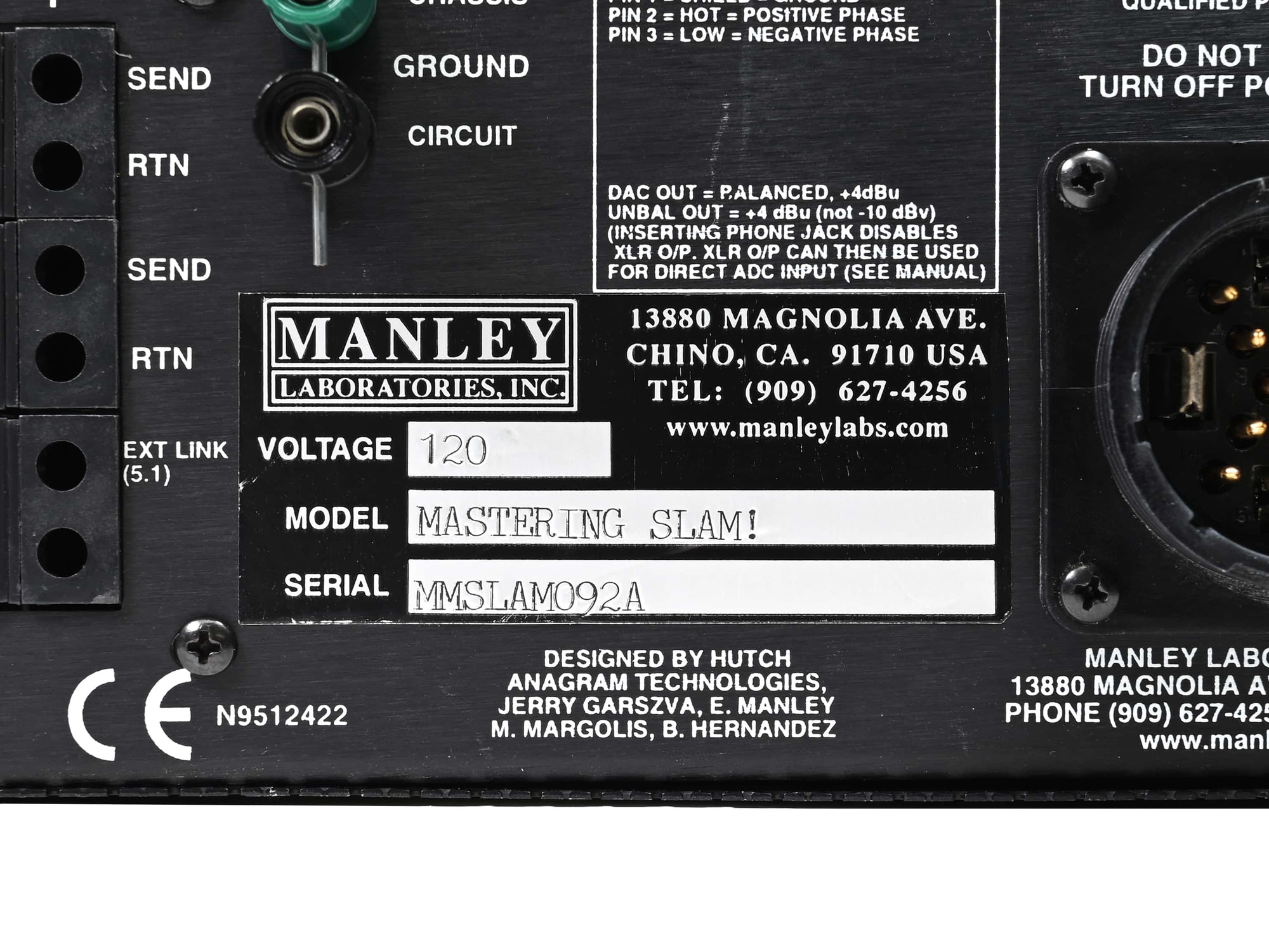 MANLEY SLAM! Mastering (USED)