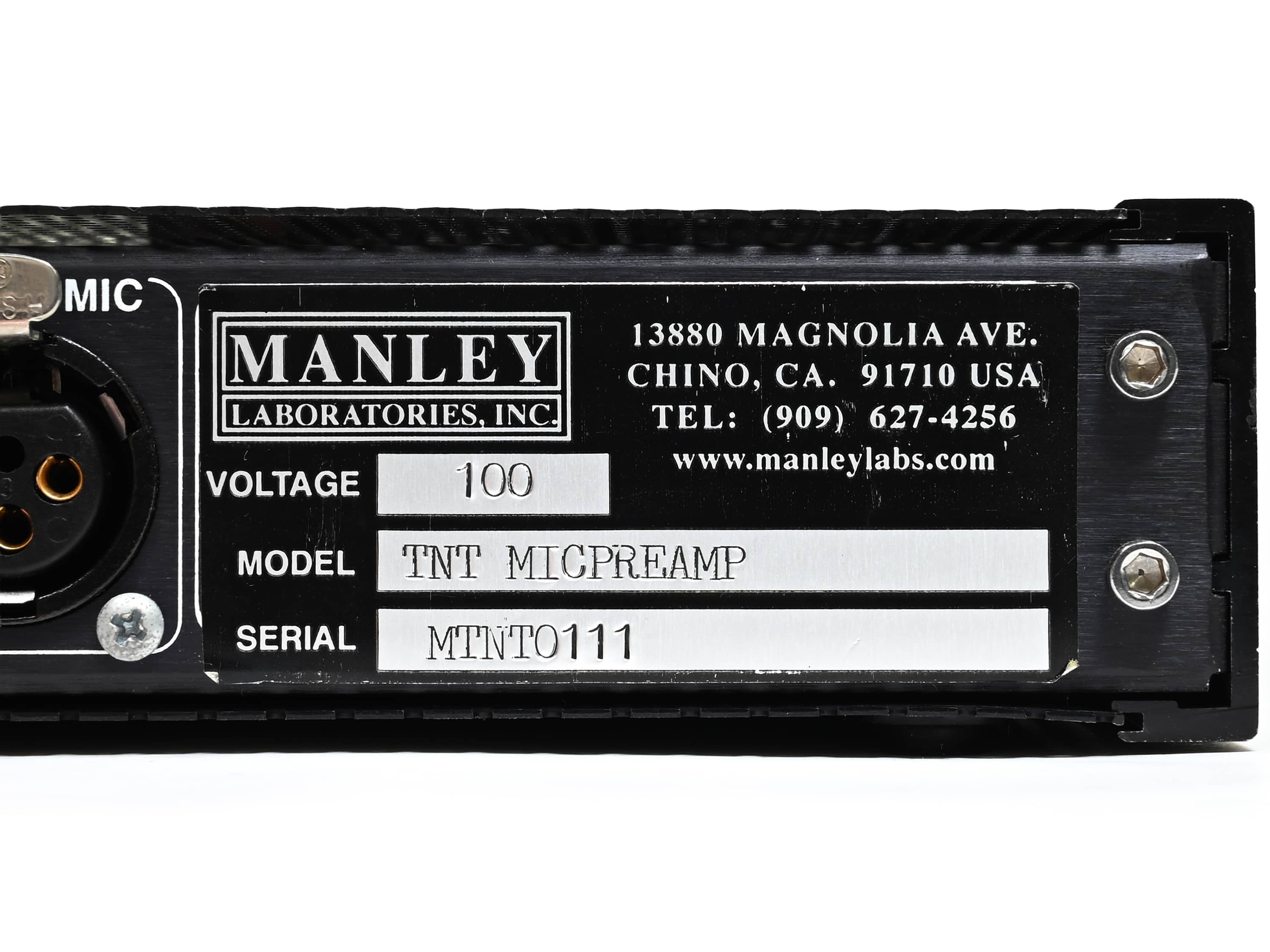 マイクプリアンプ　TNT MANLEY TNT (USED) – BAKU Pro Audio