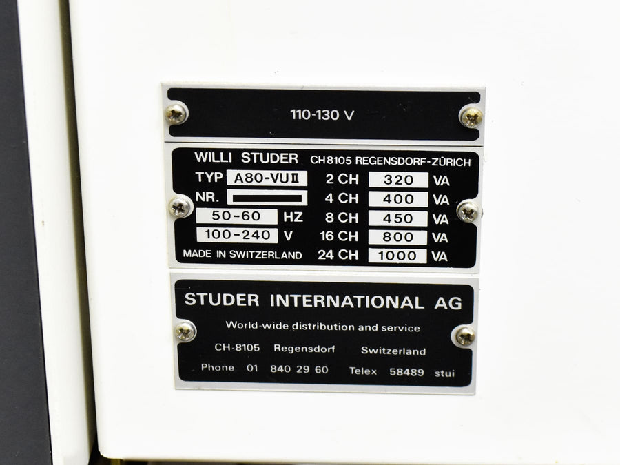 Studer A80 MKII 1/4 (Vintage)